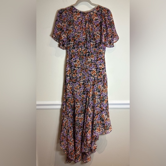 ASTR the Label Mirella Dress Orange Purple Floral Size Medium - Picture 3 of 10